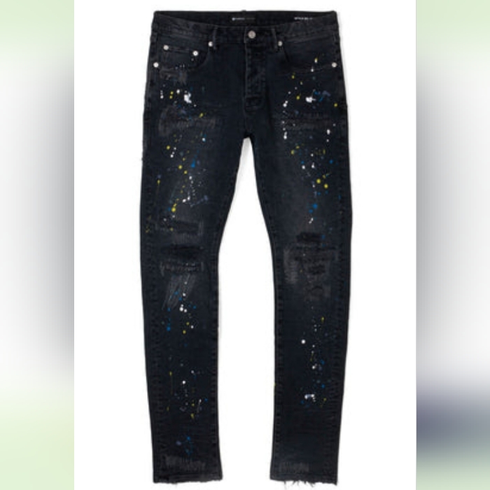 Purple Brand Jeans Paint Splash Size 36